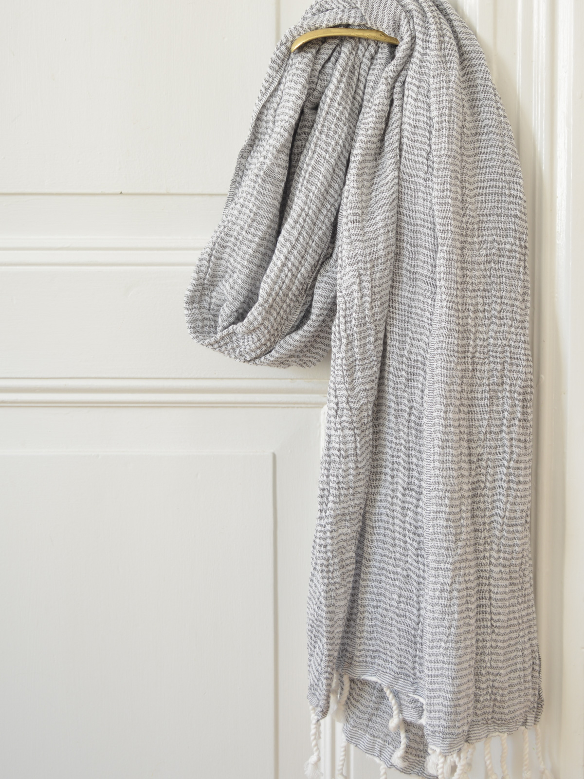 hammam towel double layered dark grey